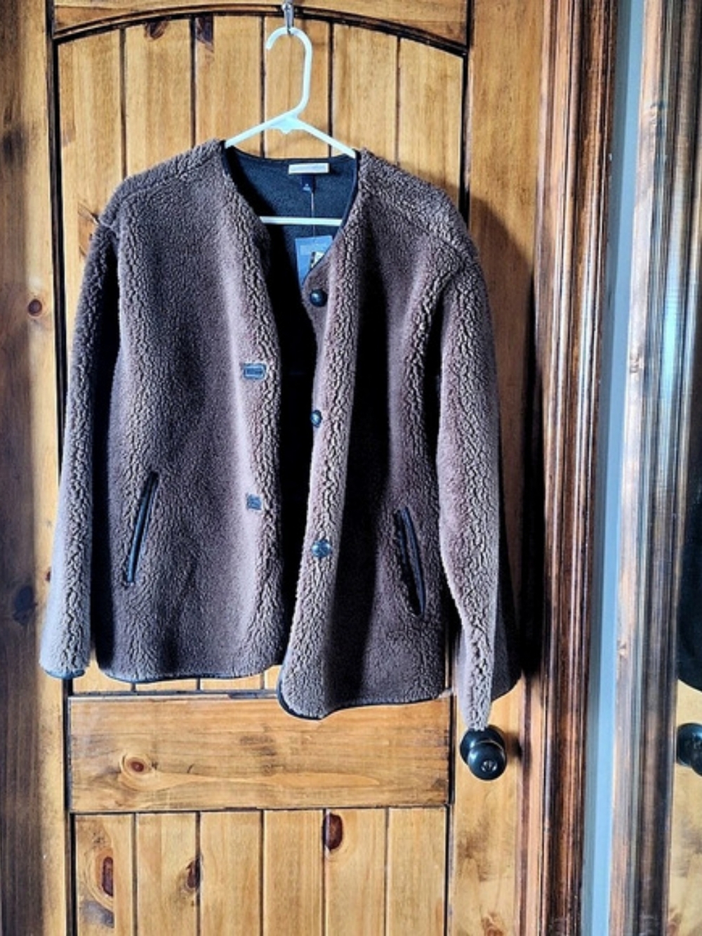 Universal Thread Teddy Fleece Jacket in Brown Size Medium NWT